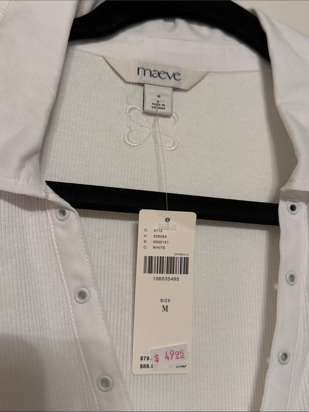 BNWT Anthropologie Maeve Tie-Front Long-Sleeve Top - Picture 5 of 7